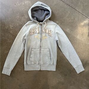 Abercrombie & Fitch Gray Zip Up hoodie